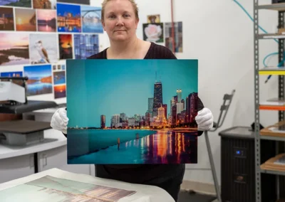 Finished metal prints produced in-house by an IPI member business
